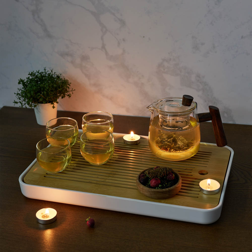 Набор подарочный чайный, стекло, дерево, арт.№ 531-060