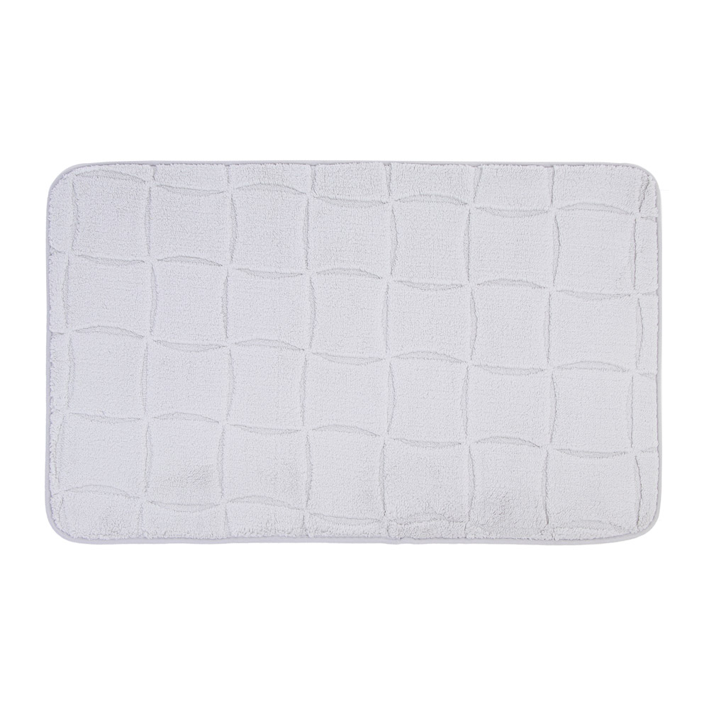 Коврик для ванной тм VETTA Рикард, вельвет, губка 0,8 см, полиэстер, 50х80 см, серый, арт.№ 462-803