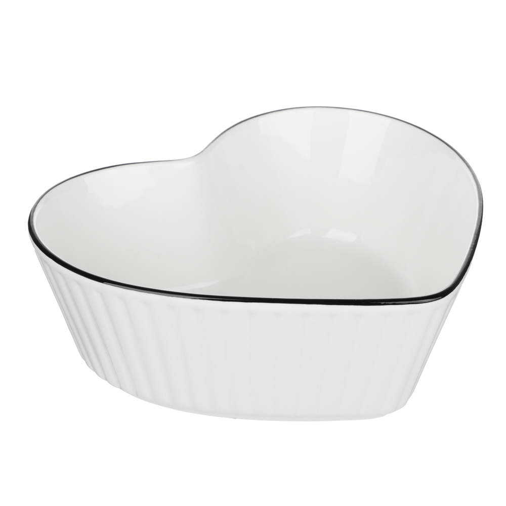 MILLIMI Соло Блюдо в форме сердца, 700мл, 17,5х16х6,5см, фарфор, арт.№ 816-010