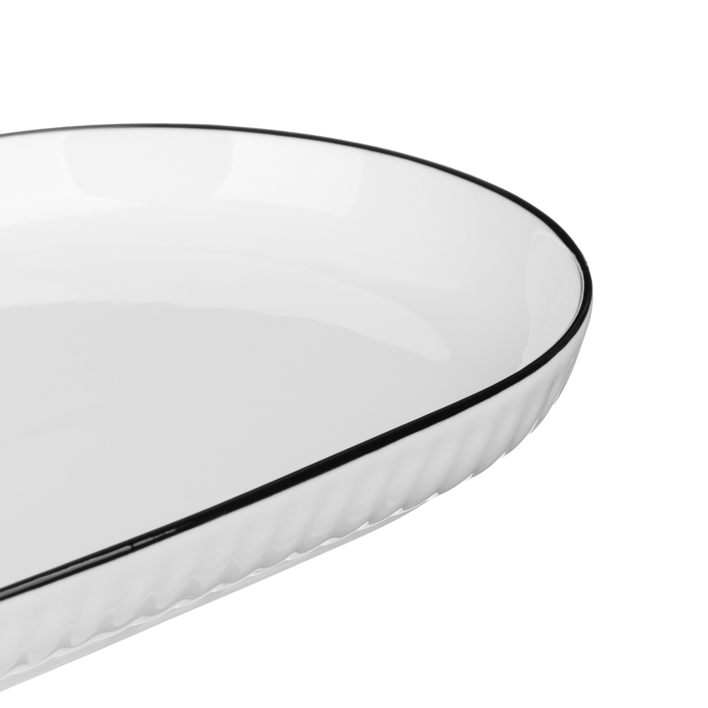 MILLIMI Соло Блюдо овальное, 500мл, 30х15,5х3см, фарфор, арт.№ 816-012