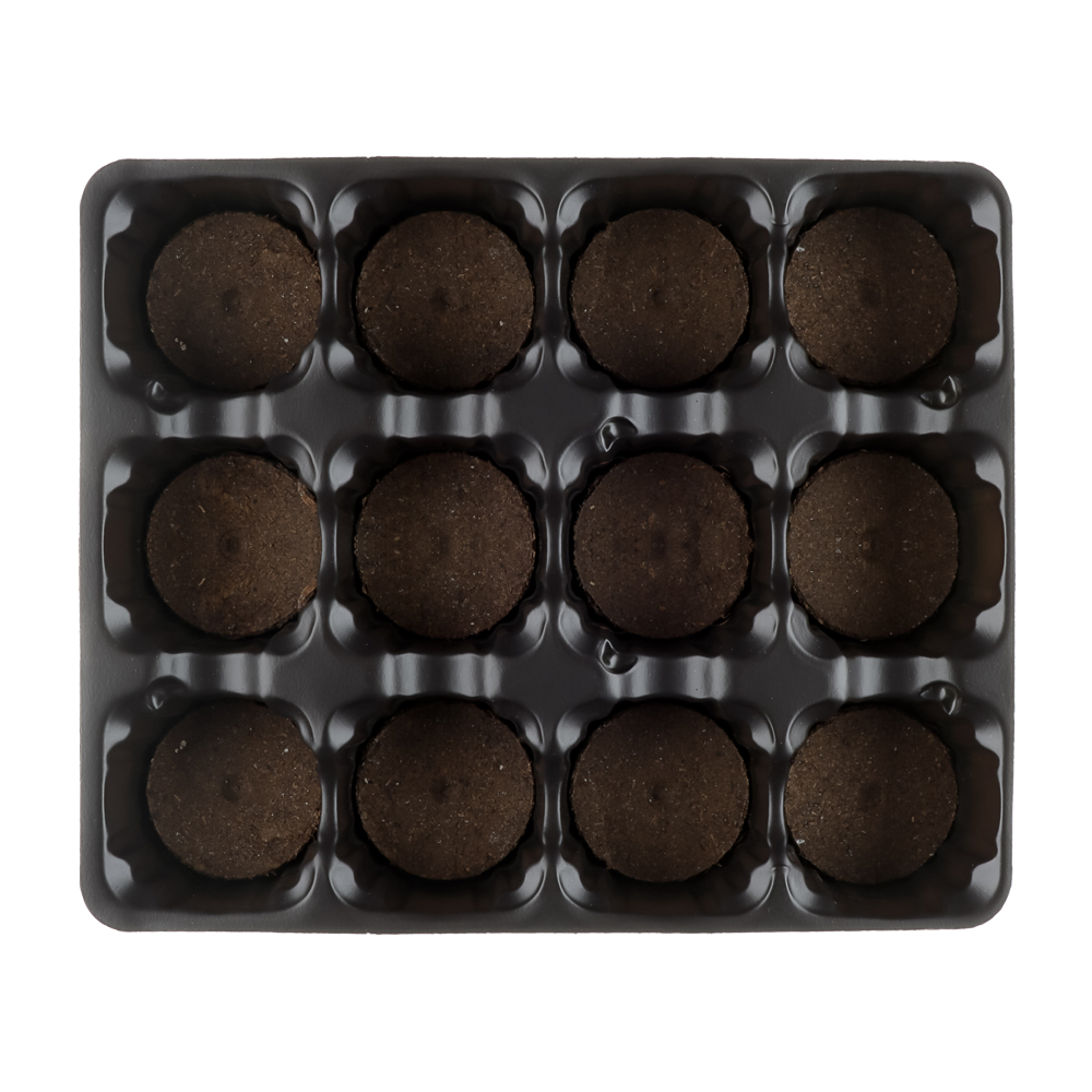 Набор для выращивания рассады (торфяные таблетки 12шт d4,1см + кассета + пластик лоток 17х20,5см), арт.№ 179-059