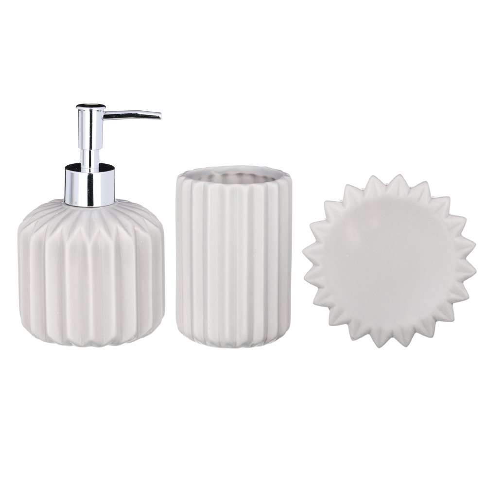 VETTA Набор для ванной 3 пр., керамика, "Солнце", 2 цвета, арт.№ 463-001