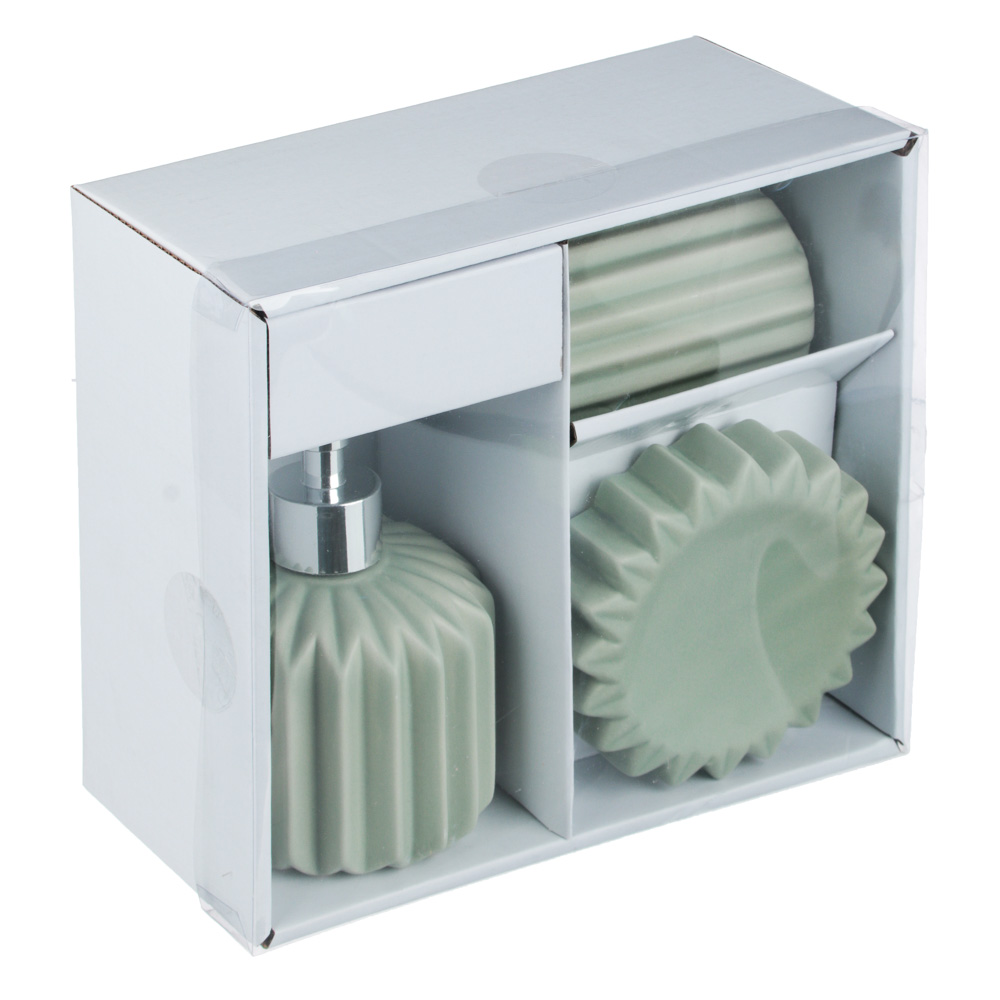 VETTA Набор для ванной 3 пр., керамика, "Солнце", 2 цвета, арт.№ 463-001