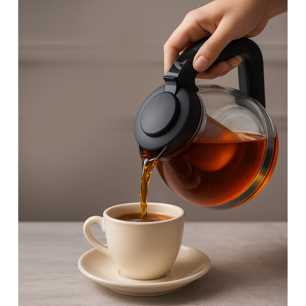 VETTA Чайник заварочный 1500мл, ситечко из нержавеющей стали, стекло, полипропилен, арт.№ 850-101