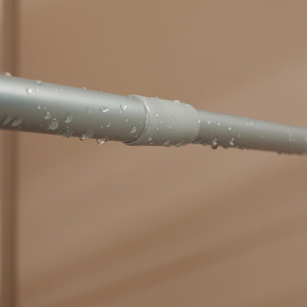 Карниз для шторы в ванную тм VETTA, 2м, алюминий, серебристый, арт.№ 461-072