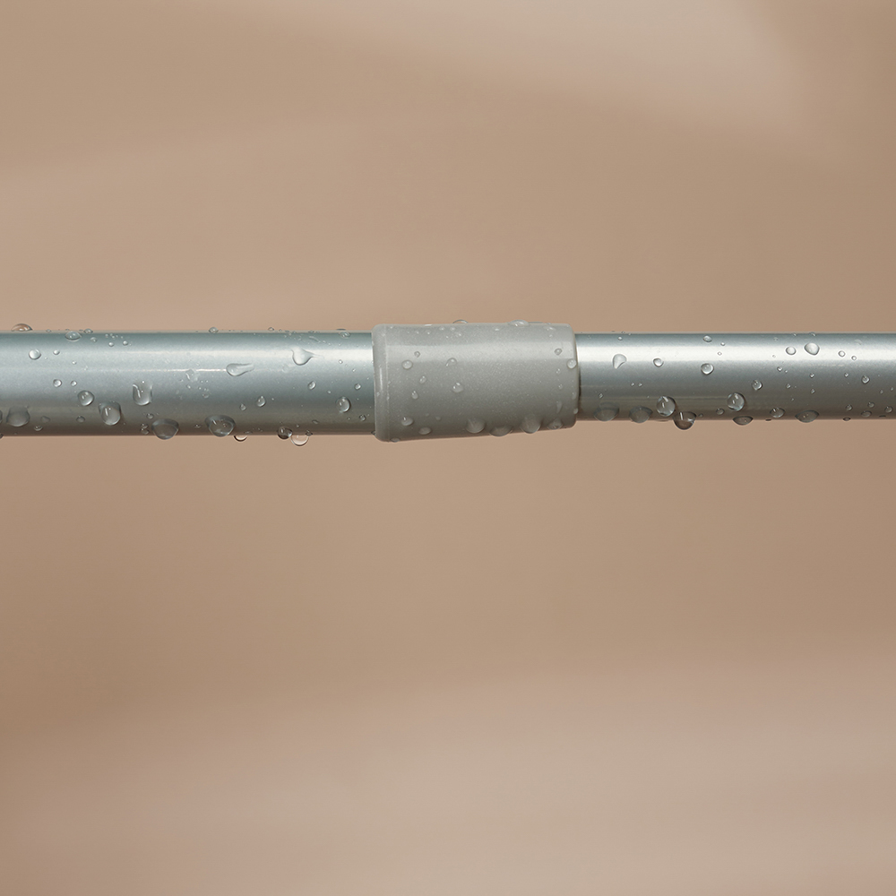 Карниз для шторы в ванную тм VETTA, 2м, алюминий, серебристый, арт.№ 461-072