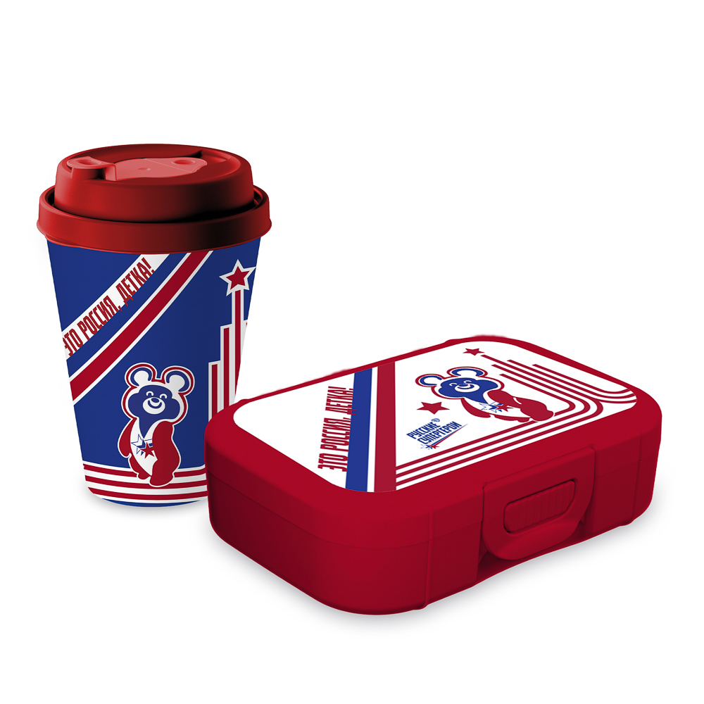 Это Россия, детка! Стакан с крышкой и клапаном 420мл, пластик, 2 цвета, арт.№ 861-611