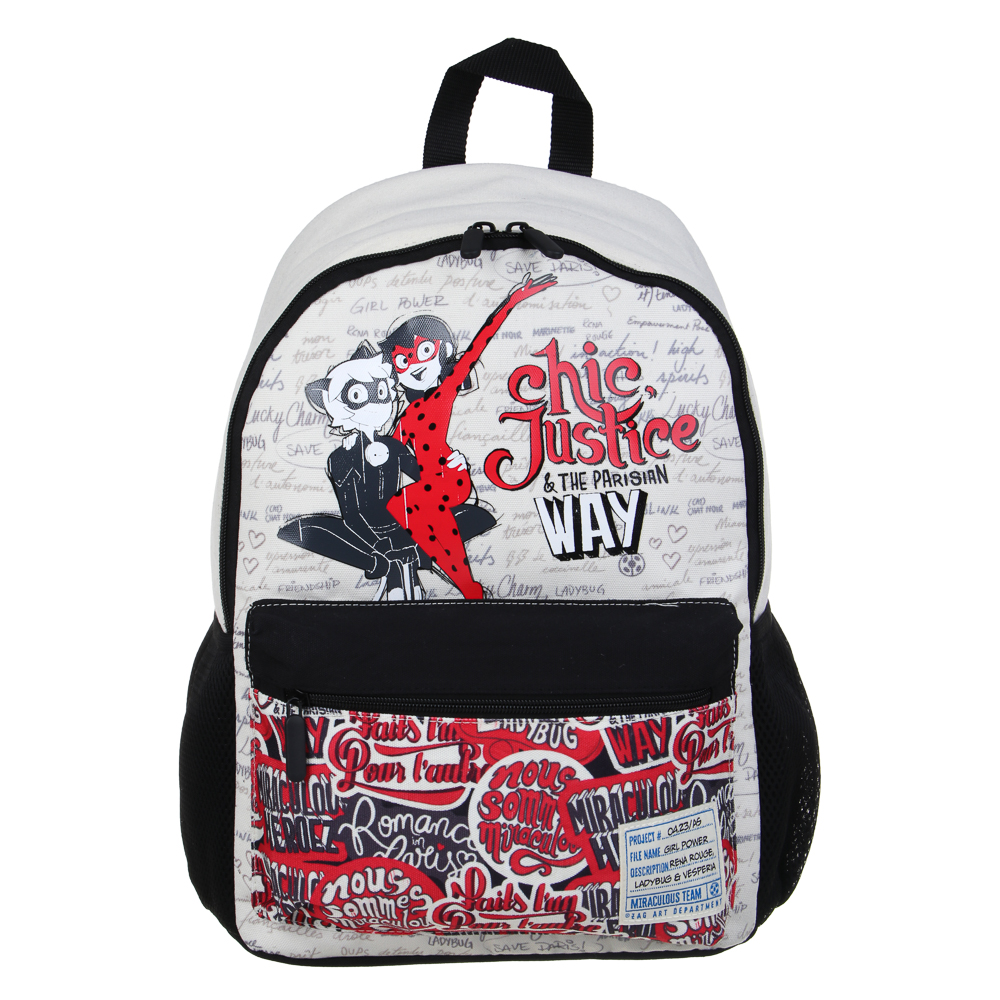 Ледибаг Рюкзак подростковый 40х30х15см, 1 отд., 3 карм., уплотненные лямки, "Скетч", арт.№ 811-024