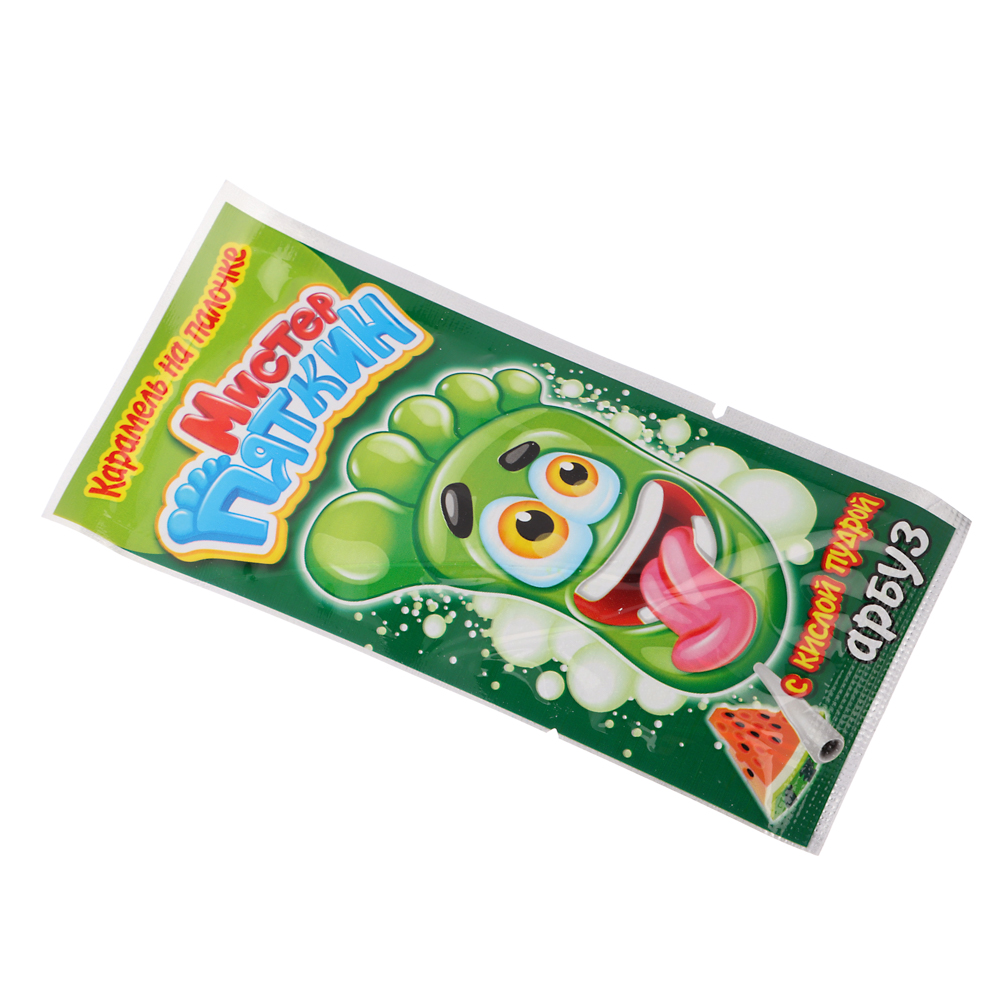 Карамель на палочке с кислой пудрой "Мистер Пяткин" ассорти 11гр, арт.№ 347-358