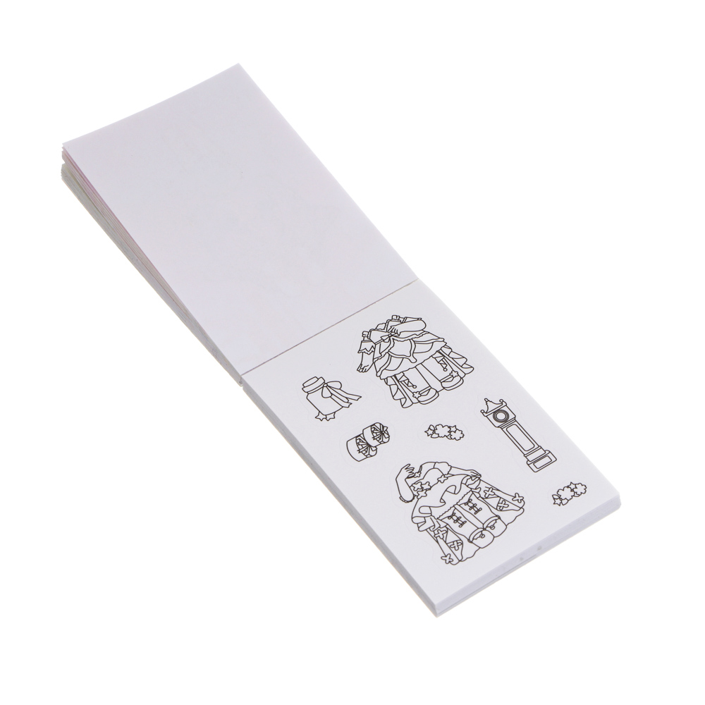 Раскраска детская с наклейками "Переодевашки", 4х6см, бумага, микс, арт.№ 281-286