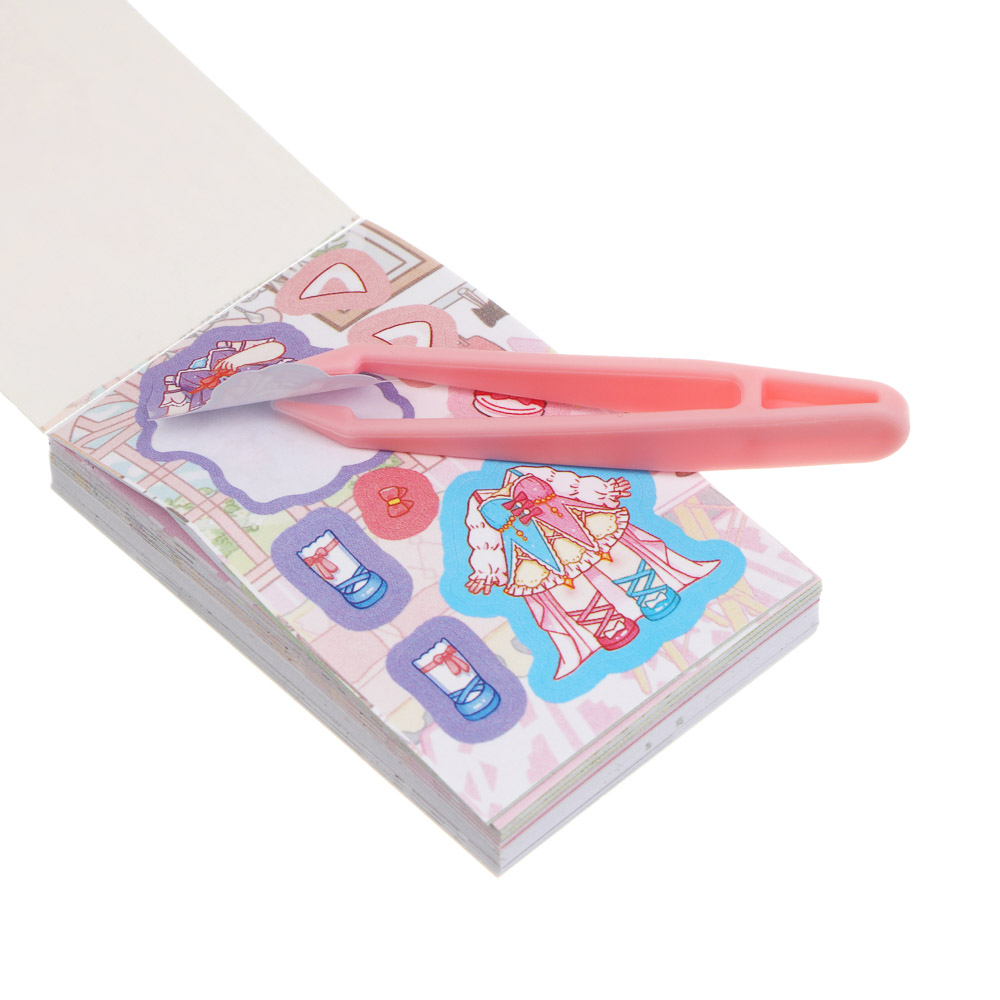 Раскраска детская с наклейками "Переодевашки", 4х6см, бумага, микс, арт.№ 281-286