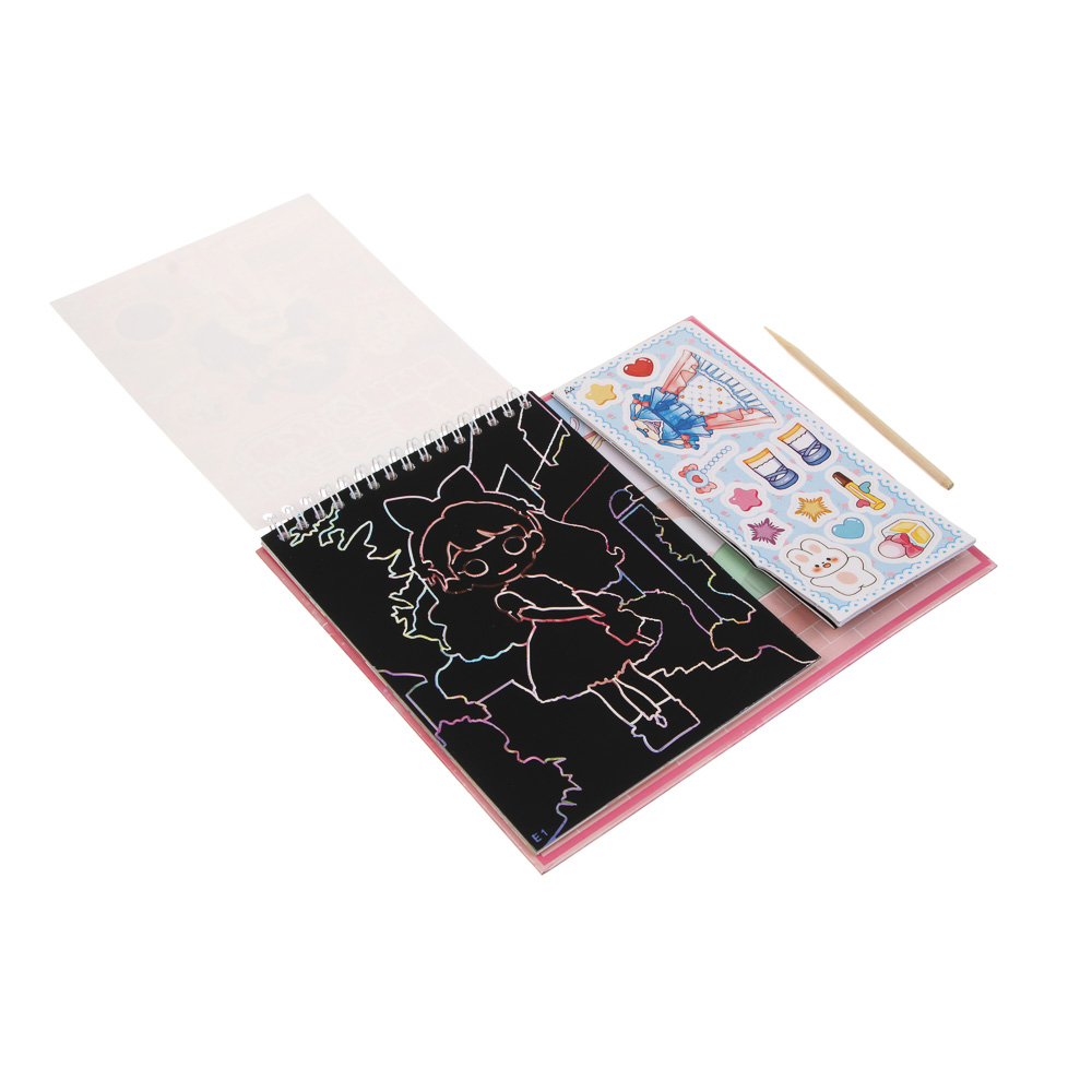 Набор для творчества с наклейками, гравюрой, магнитным пазлом, 23,5х24,5см, картон, бумага, микс, 3+, арт.№ 281-287