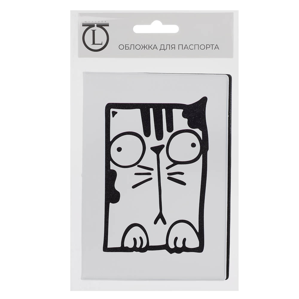 Обложка для паспортатм ЮL с отд.для карт и удерживающей резинкой , ПВХ, 13,7х9,6см, 6 дизайнов, #2, арт.№ 334-035
