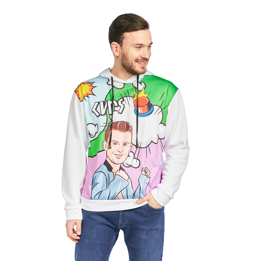 Джемпер для взрослых "КИРЯ", размер 2XL, Футер (100% полиэстер), 4 дизайна, арт.№ 006-019