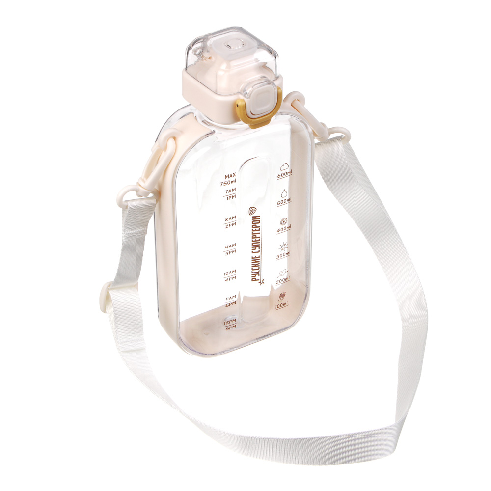 Бутылка спортивная для воды, тм BY Русские Супергерои, 750мл, 21,6х10,3х5,2см, PC, арт.№ 088-157