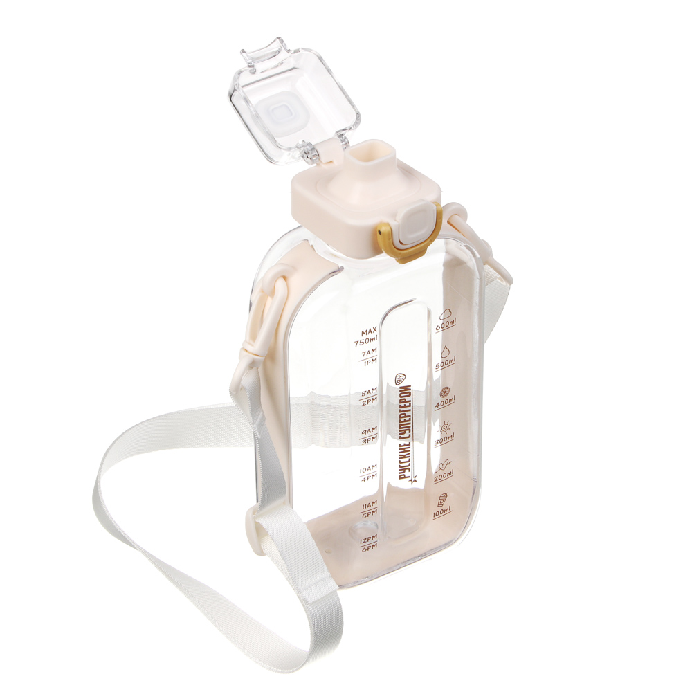 Бутылка спортивная для воды, тм BY Русские Супергерои, 750мл, 21,6х10,3х5,2см, PC, арт.№ 088-157