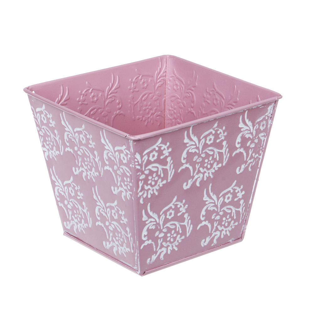 INBLOOM Кашпо квадратное 14х14х12см, металл, арт.№ 164-314