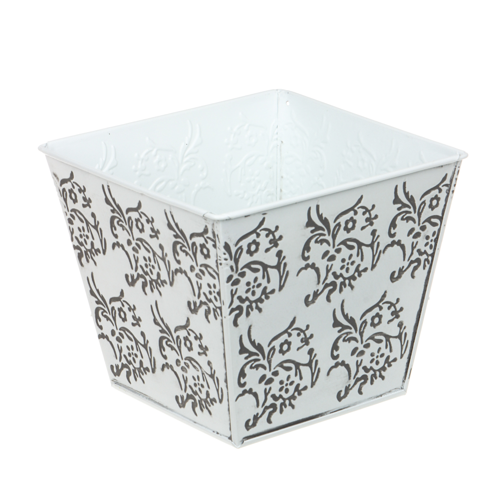 INBLOOM Кашпо квадратное 14х14х12см, металл, арт.№ 164-314