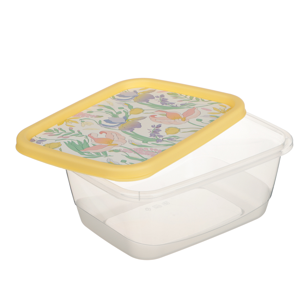 Ботаника Контейнер для продуктов прямоугольный 0,85л, пластик, 3 цвета, арт.№ 861-568