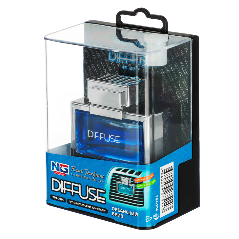 NEW GALAXY Ароматизатор на дефлектор Diffuse, 12,5мл, океанский бриз, арт.№ 794-204