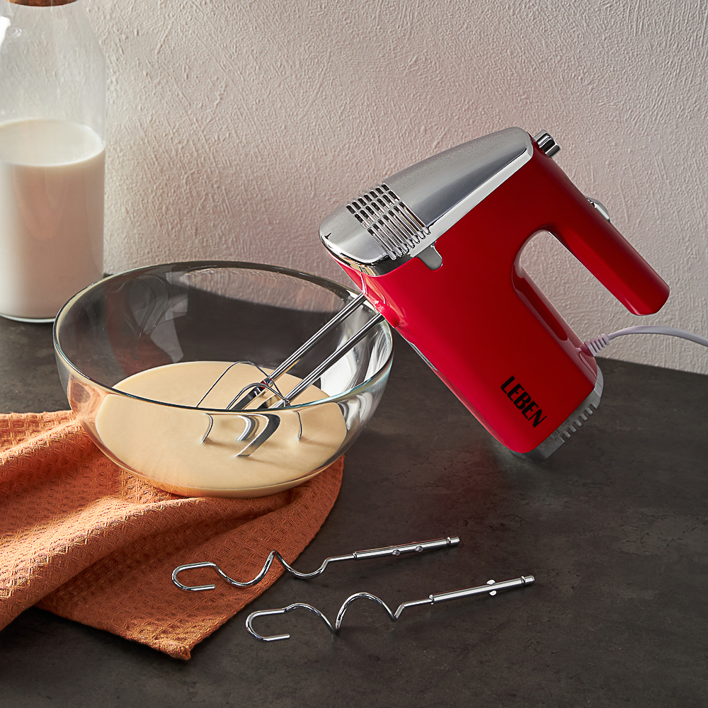 LEBEN Миксер электрический 200 Вт, 5 скоростей, бордо, арт.№ 269-061