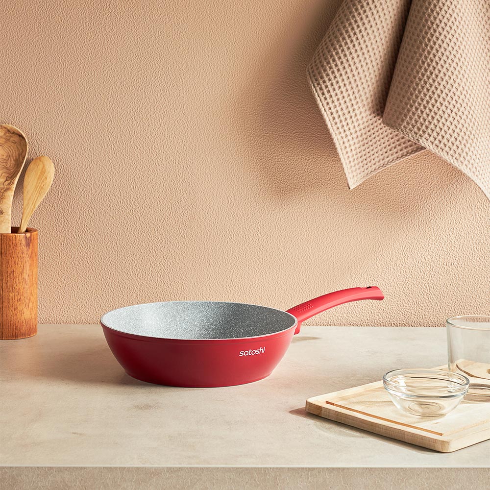 SATOSHI Верден Сотейник литой d=24см, антипригарное покрытие мрамор, индукция, арт.№ 846-463