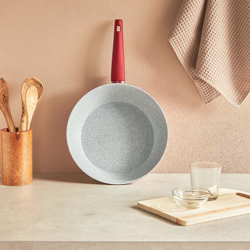 SATOSHI Верден Сотейник литой d=28см, антипригарное покрытие мрамор, индукция, арт.№ 846-465