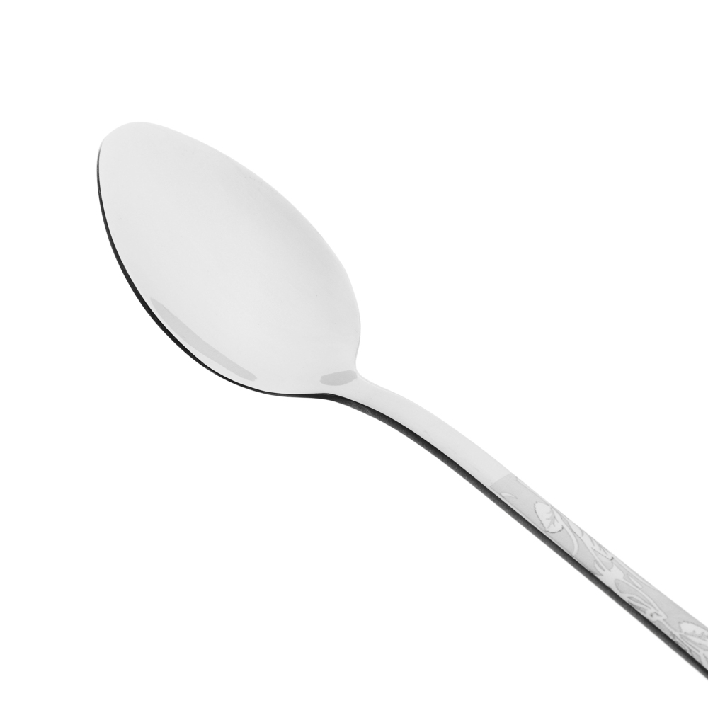 Ложка чайная с удлиненной ручкой "Цветы", 19см, нерж.сталь, арт.№ 815-402