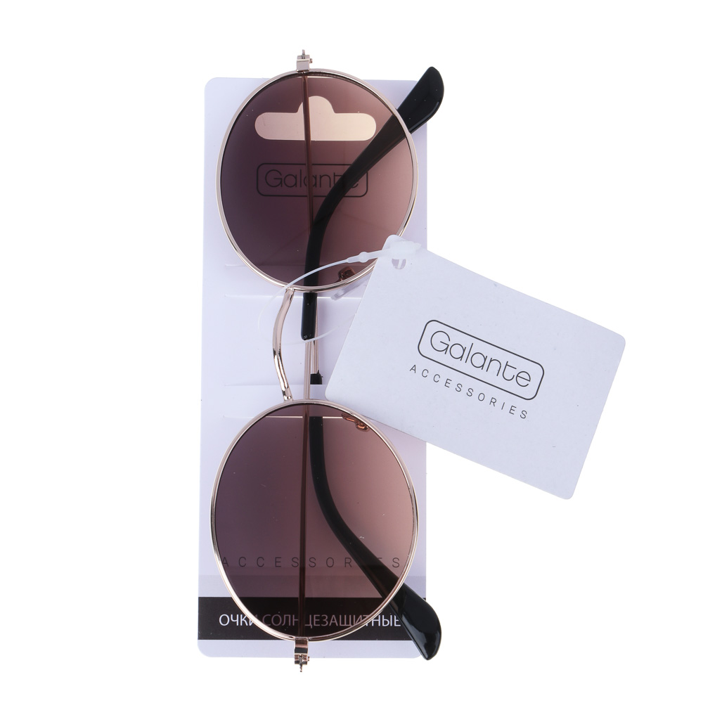 GALANTE Очки солнцезащитные, пластик, металл, 135x43мм, 4 цвета, арт.№ 304-019