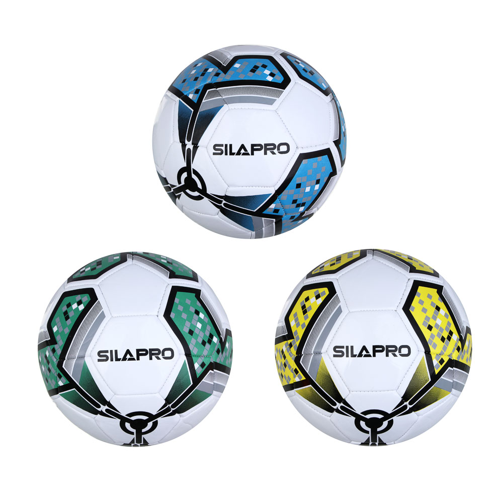 SILAPRO Мяч футбольный 22см, 5 р-р, 2сл, PVC 2.5мм, 340г (+-10%), арт.№ 133-002