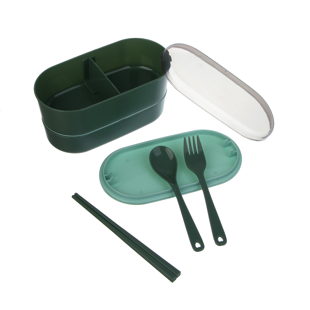 Ланч-бокс двухуровневый, полипропилен, арт.№ 861-523