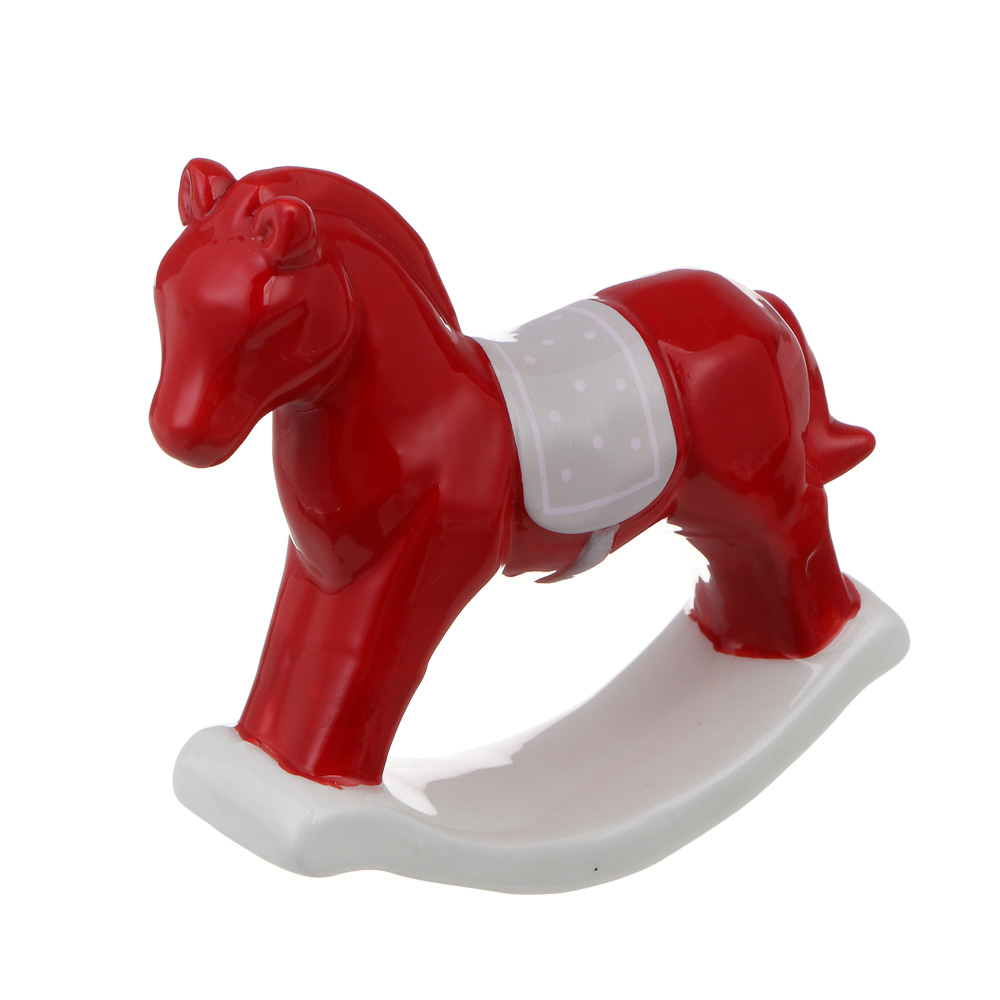 СНОУ БУМ Фигурка Лошадка-качалка 12 см, керамика, 2 цвета, арт.№ 398-871