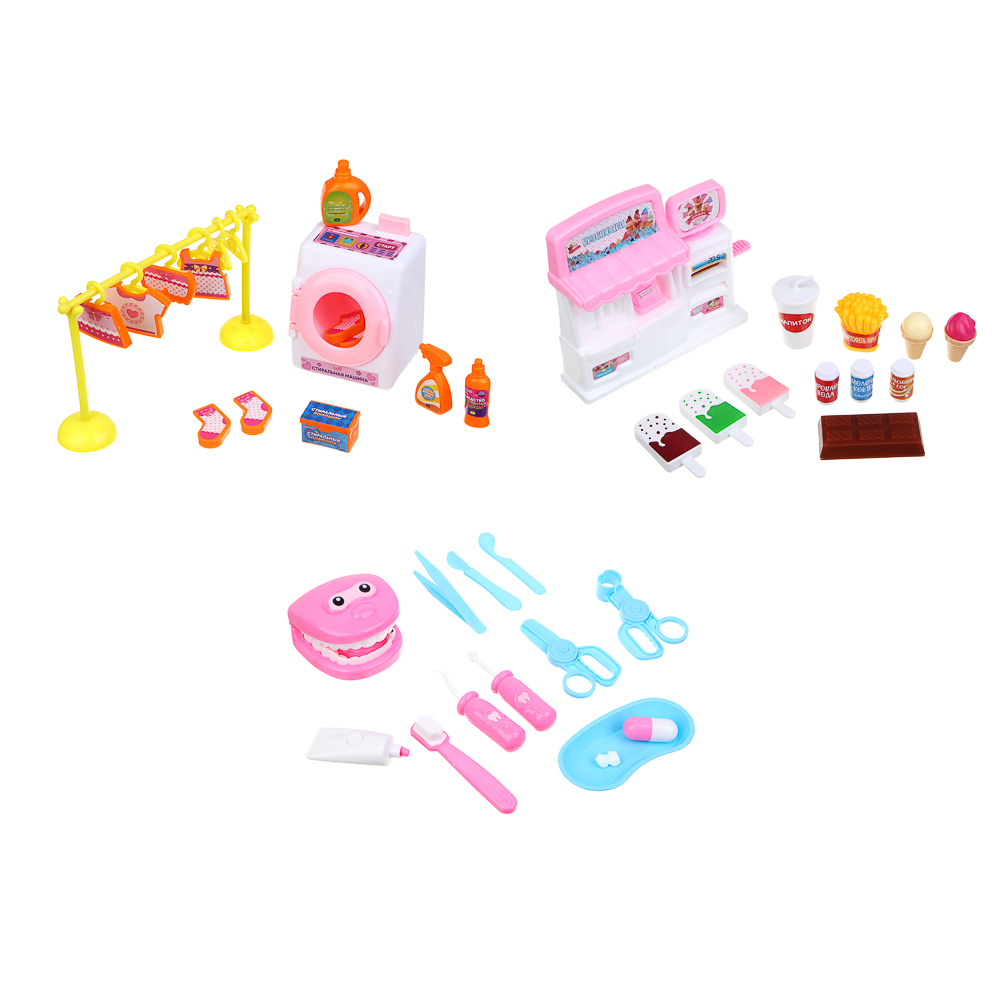 ИГРОЛЕНД Набор игровой "Играем в магазин", PP, ABS, 22х6,5х27, 3 дизайна, арт.№ 294-215