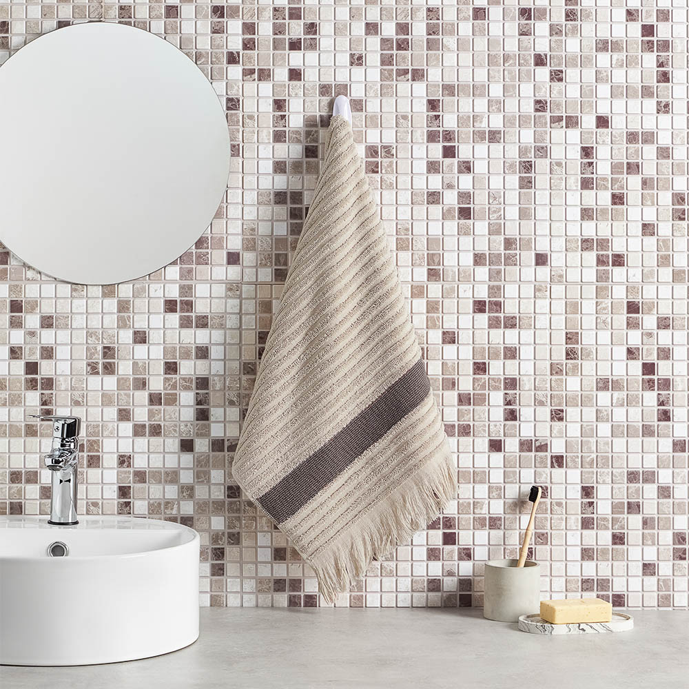 PROVANCE Хейзел Комплект полотенец махровых, 100% хлопок, 30х50, 50х90, 70х130, 500г/м, бежевый, арт.№ 484-182