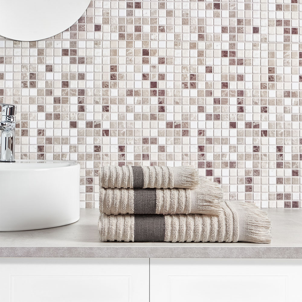 PROVANCE Хейзел Комплект полотенец махровых, 100% хлопок, 30х50, 50х90, 70х130, 500г/м, бежевый, арт.№ 484-182