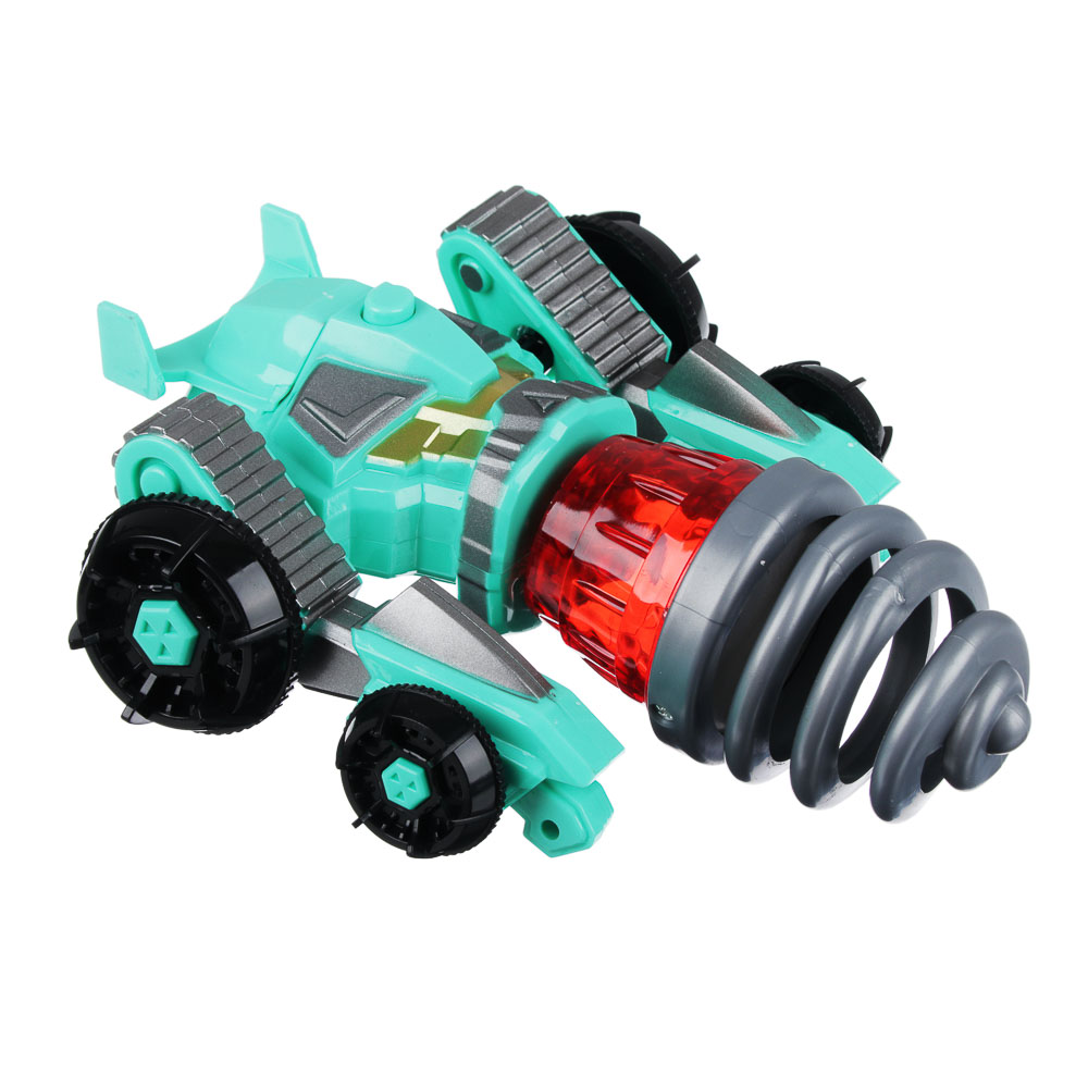 ИГРОЛЕНД Игрушка "запускалка" в виде трансформирующ. робота,волчок, диск, свет, ABS, 21,6х30х5см, арт.№ 900-014