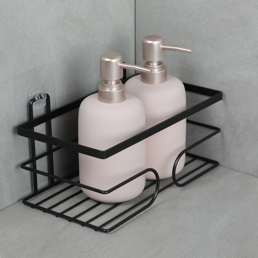 VETTA Полка настенная, прямоугольная, металл, 24x14x10 см, черный, арт.№ 478-246