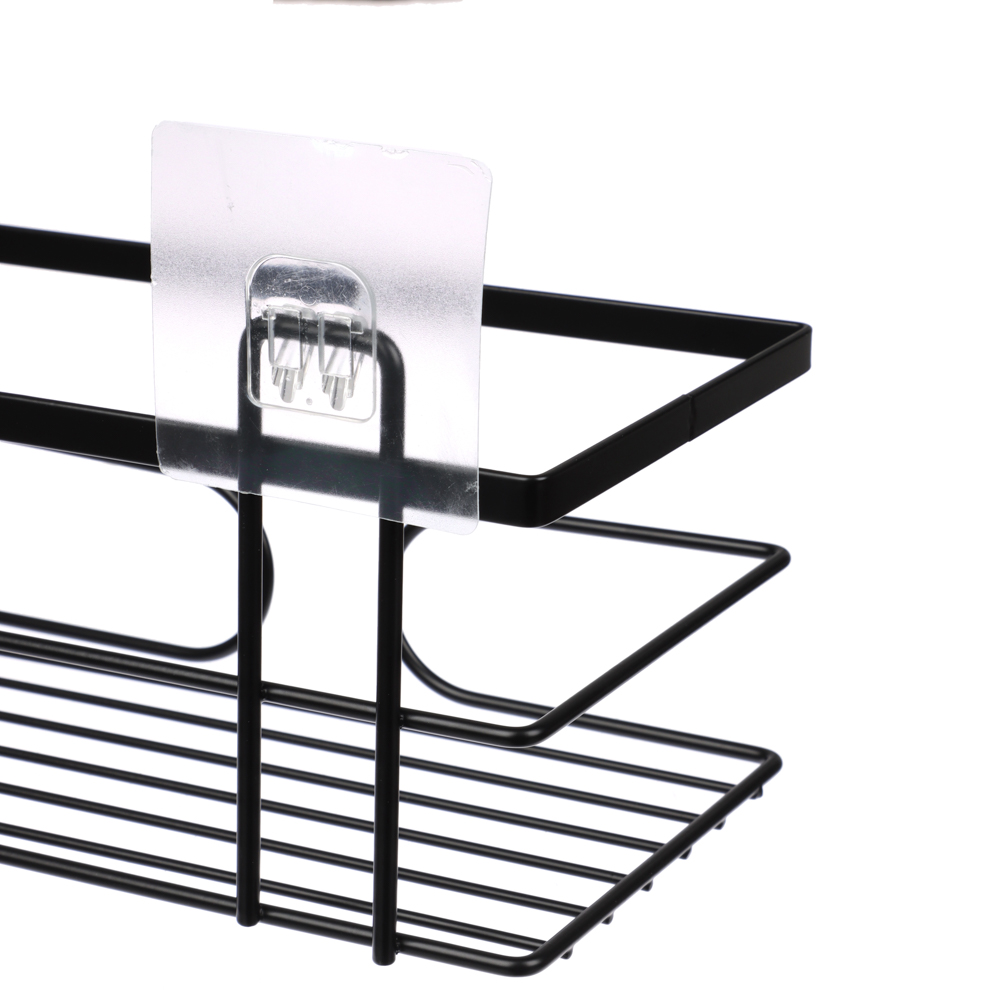 VETTA Полка настенная, прямоугольная, металл, 24x14x10 см, черный, арт.№ 478-246