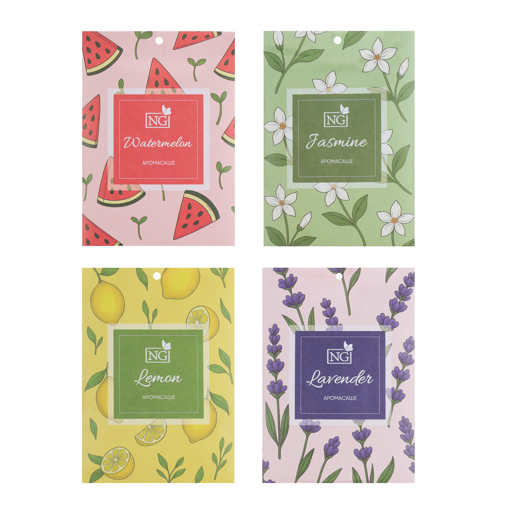 NEW GALAXY Ароматизатор Саше 10 гр, лаванда, жасмин, лимон, арбуз, арт.№ 778-303