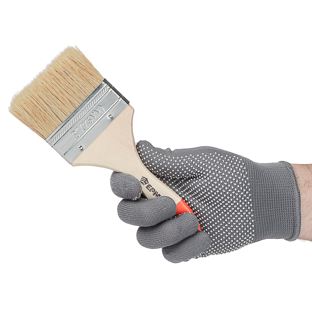 ЕРМАК Кисть малярная плоская "Стандарт" нат. щетина 3" (75мм), арт.№ 682-013