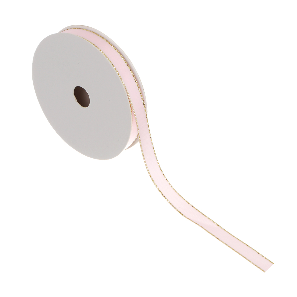 Лента для подарков атласная, 1 см x 2,7 м, полиэстер, 4 цвета, арт.№ 505-164