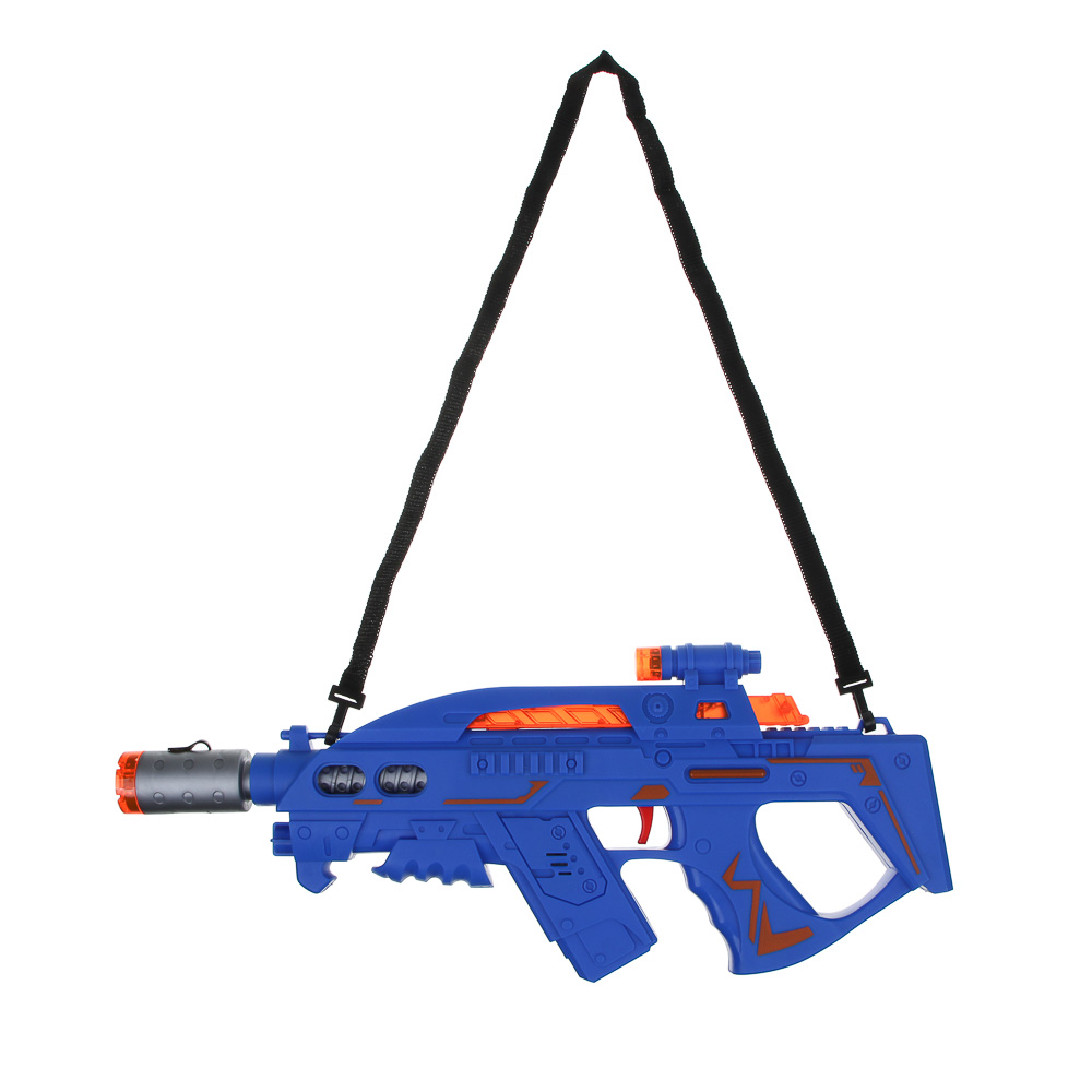 ИГРОЛЕНД Автомат "Маленький снайпер", свет, звук, дым, вибрация, 3АА, PP, 36х19х6,6 см, 4 дизайна, арт.№ 261-787