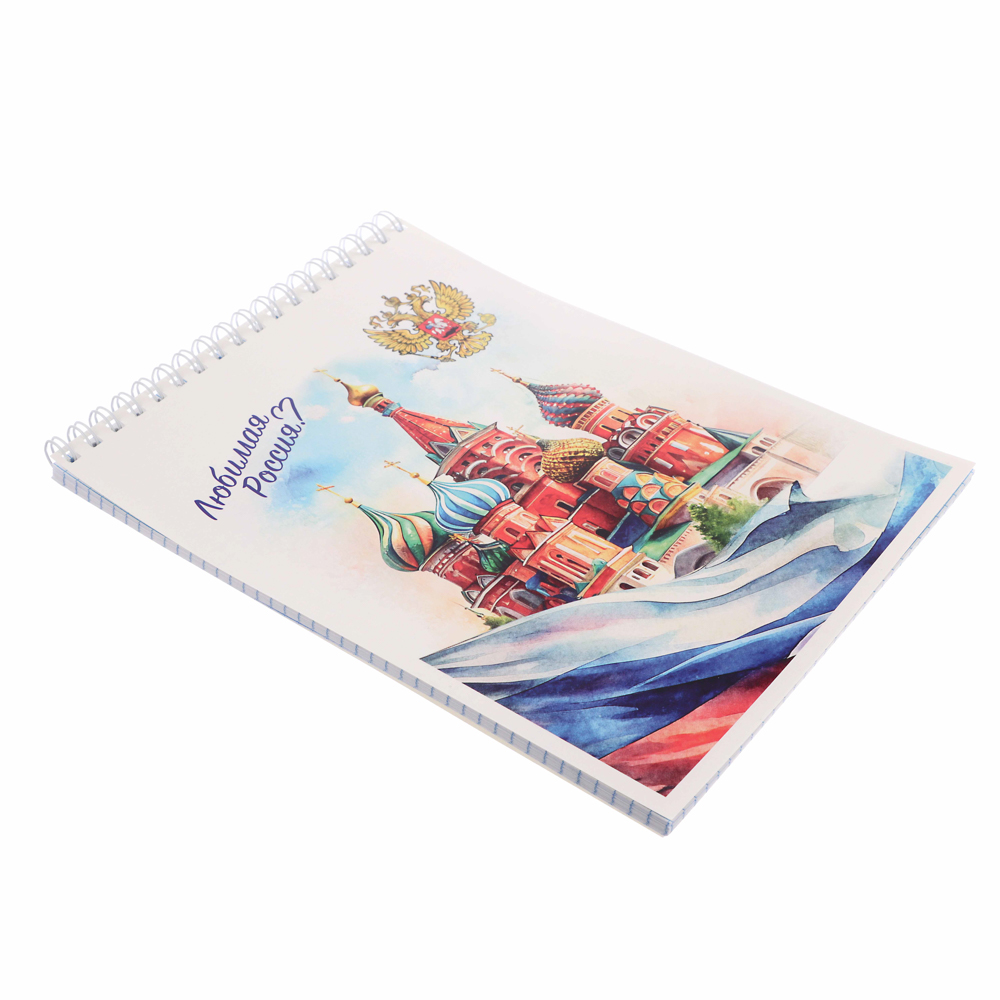 Блокнот А5, 40 листов в клетку ClipStudio, офсет, обложка картон, спираль,  8 дизайнов, арт.№ 540-017