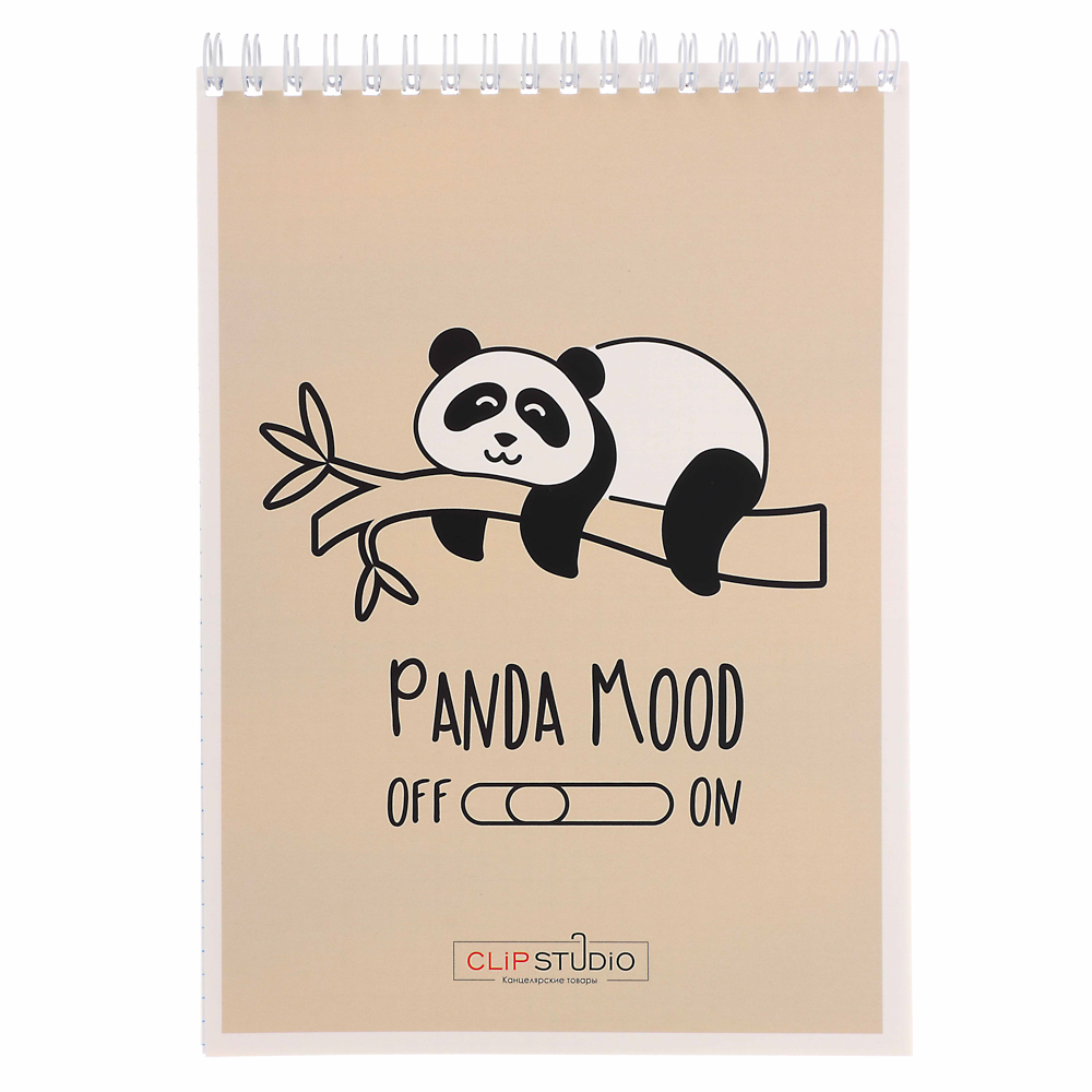 Блокнот А5, 40 листов в клетку ClipStudio, офсет, обложка картон, спираль,  8 дизайнов, арт.№ 540-017