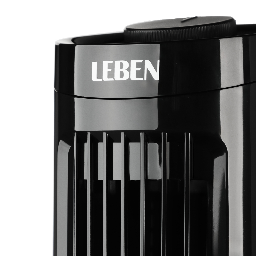 LEBEN Вентилятор колонный 13 дюймов, 3 скорости, поворот 70 градусов, арт.№ 243-009