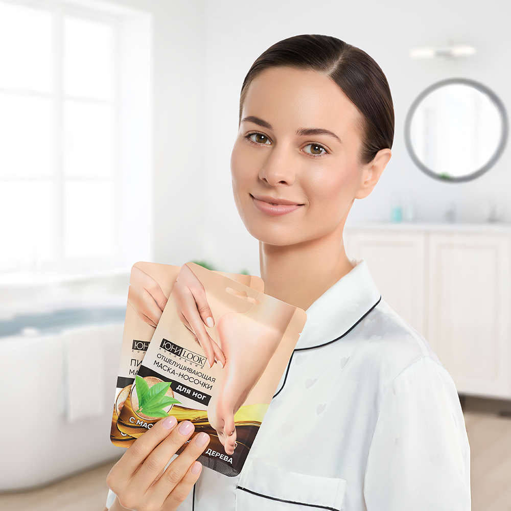 ЮНИLOOK Набор Маска для ног с носочками, 36 мл х 2шт, 2 вида, арт.№ 022-110