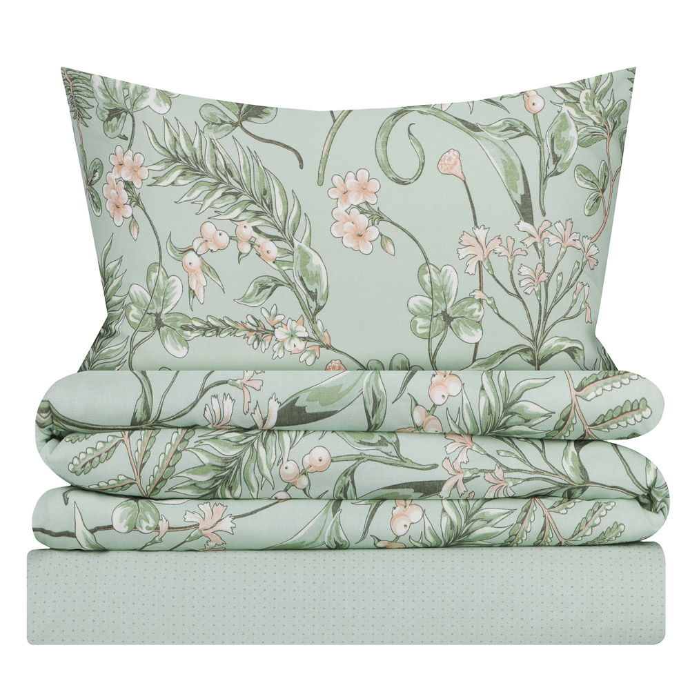 PROVANCE Мосс Комплект постельного белья евро (4 предмета), бязь, 2 дизайна, арт.№ 421-386