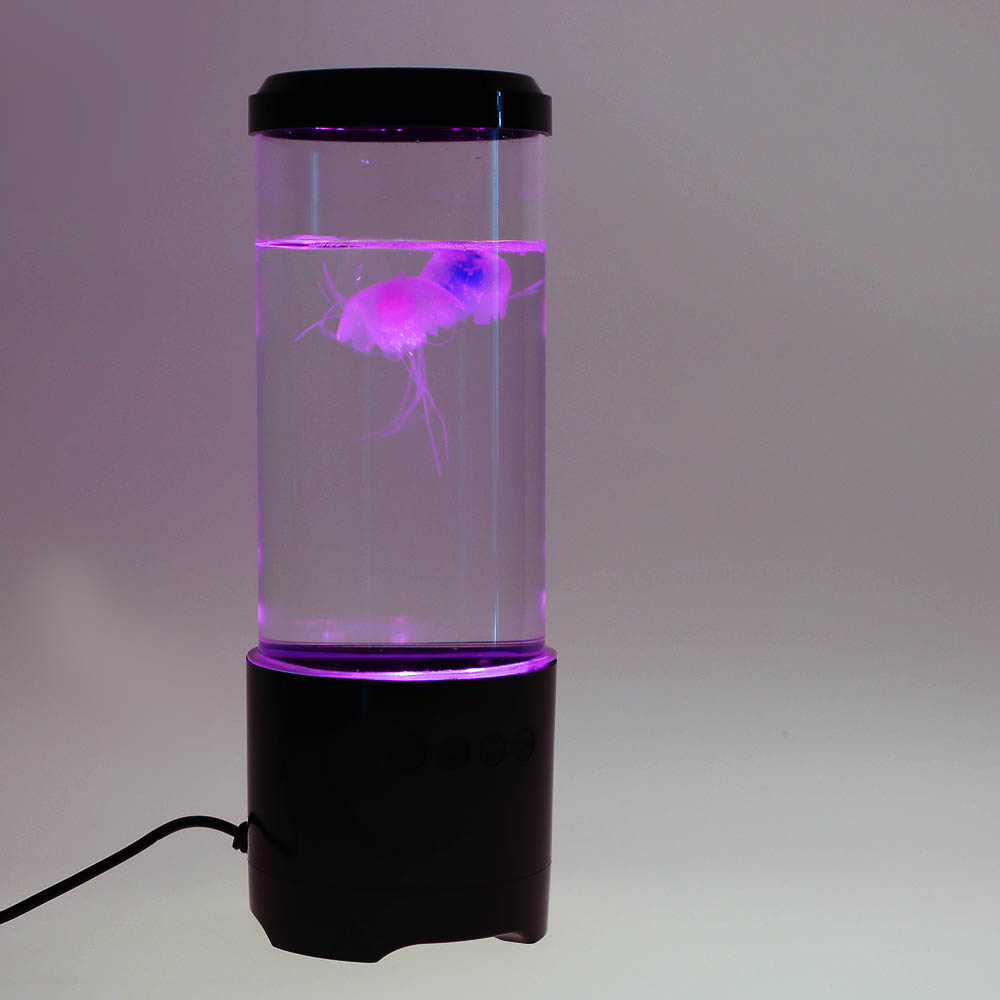 Светильник-ночник BY Медузы, 0.6W, USB, D10x28 см, 8 режимов, пластик, черный, арт.№ 476-453