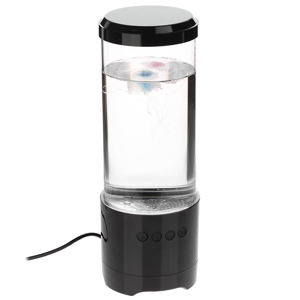 Светильник-ночник BY Медузы, 0.6W, USB, D10x28 см, 8 режимов, пластик, черный, арт.№ 476-453