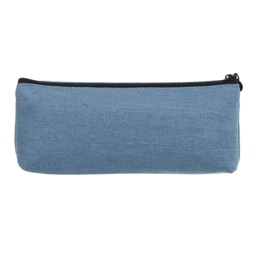 Джинс Пенал треугольный 21х8х3,5см, 1 отд., джинса, отделка иск.кожей, "Рубашки", 2 дизайна, арт.№ 238-029